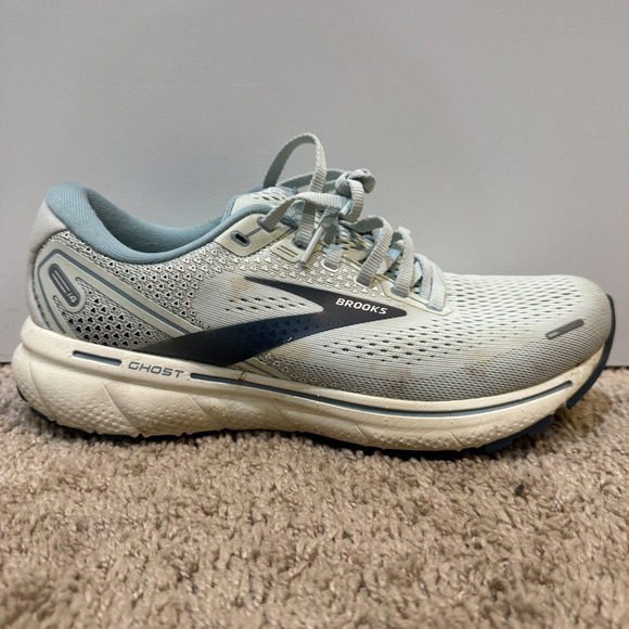 Brooks Shoes - Brooks Ghost 14 Shoes Womens Size 9 Blue Gray Running Sneakers Cushioned‎ Road
